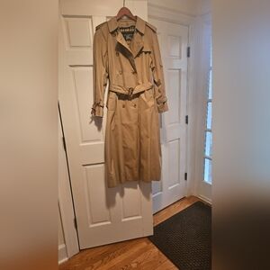 Vintage Burberry Trench Coat. Size 12 long.